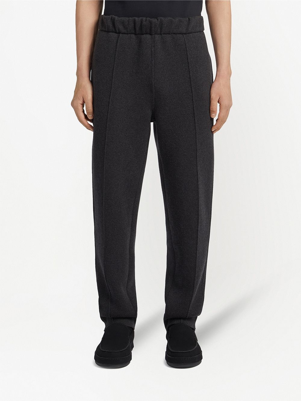 elasticated cashmere-blend trousers - 3