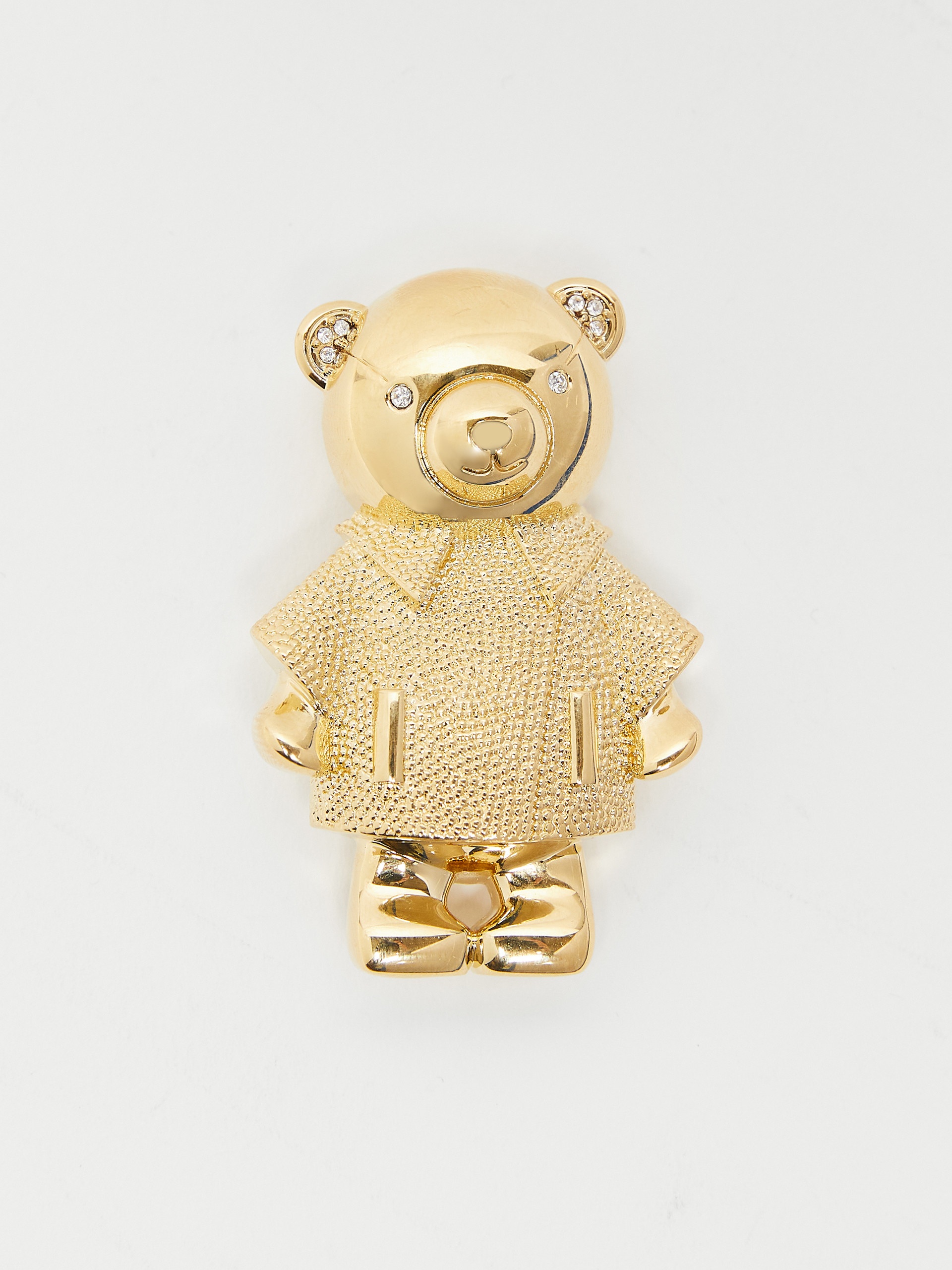 SHINY Metal brooch with rhinestones - 1