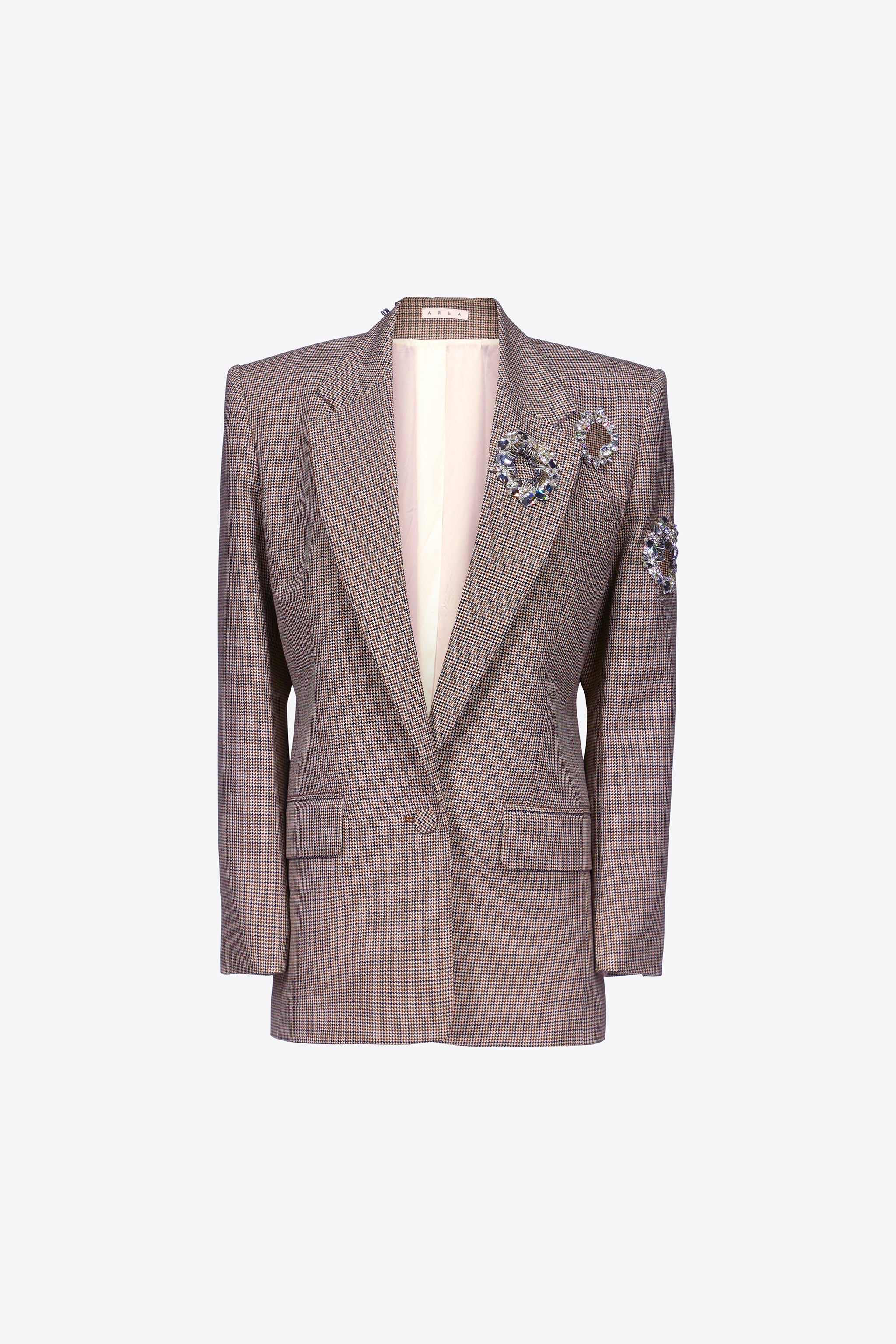 DISTRESSED CRYSTAL RELAXED BLAZER - 1