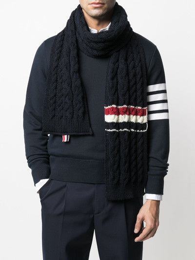 Thom Browne cable-knit scarf outlook