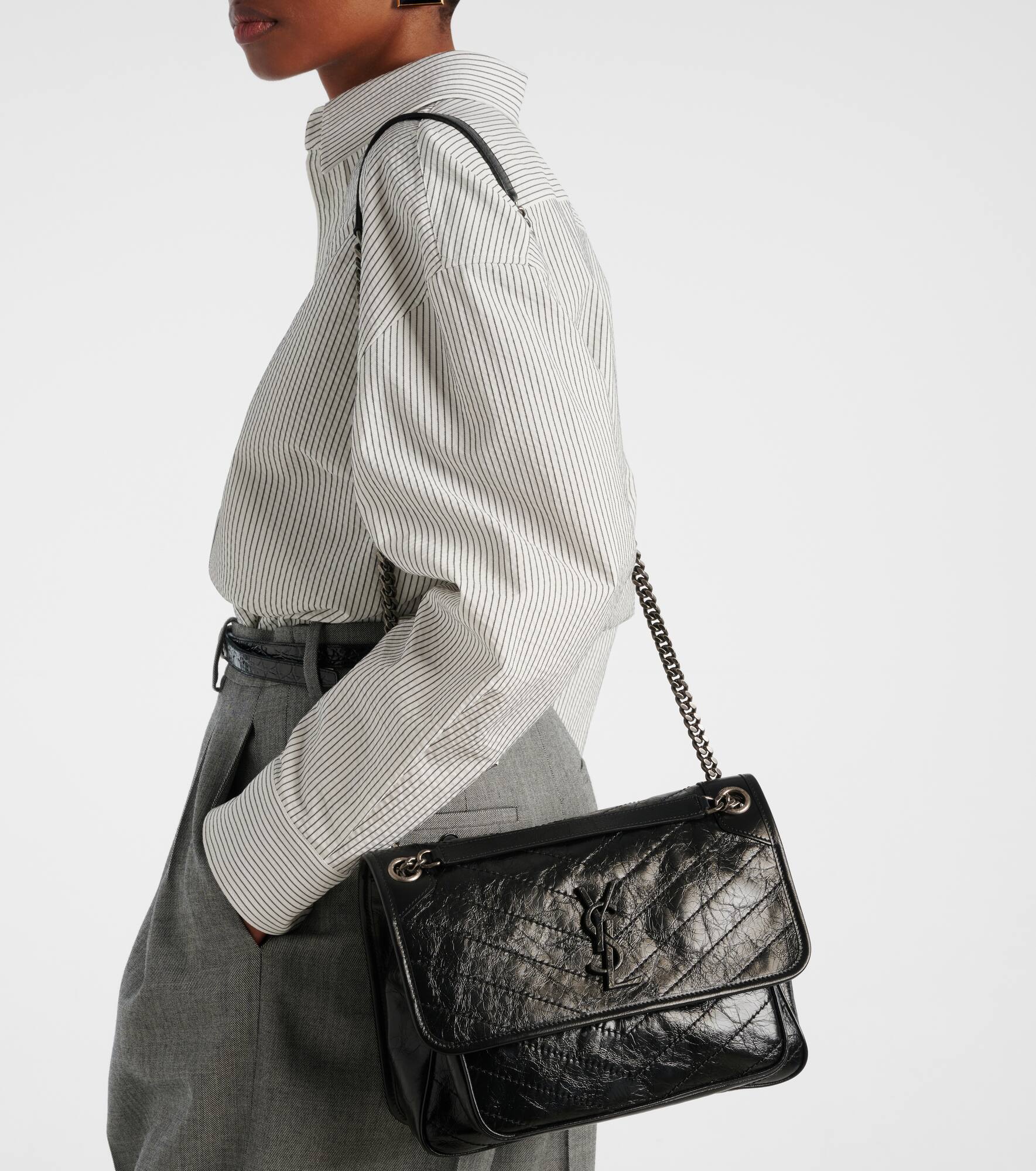 Niki Medium leather shoulder bag - 7
