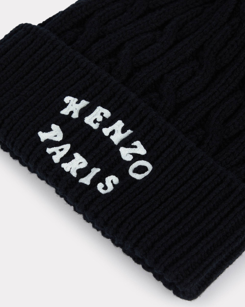 'KENZO VERDY MARKET' embroidered beanie in wool and cotton 3