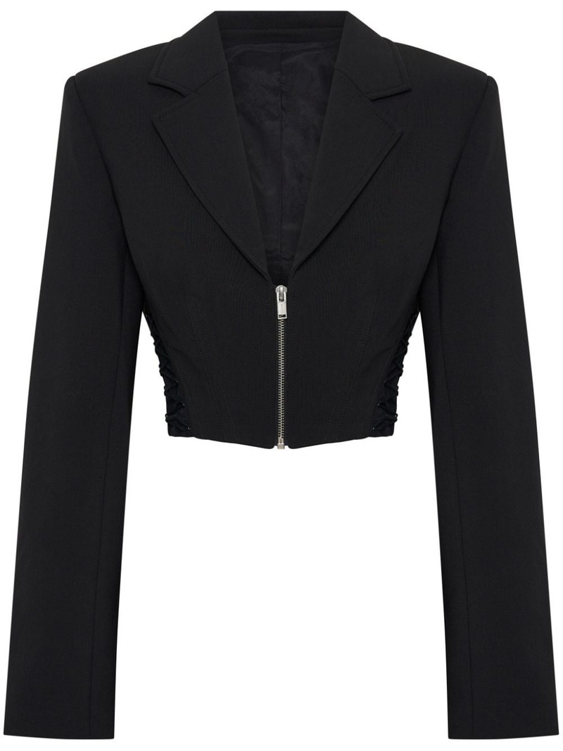 zipped cropped blazer 1