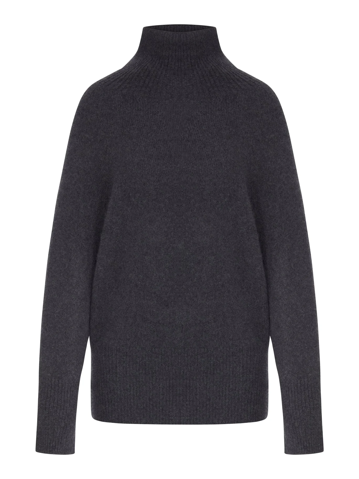HIGH NECK SWEATER IN SHAVED CASHMERE - 1