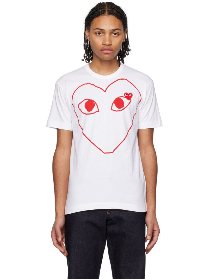 White Double Heart T-Shirt - 1