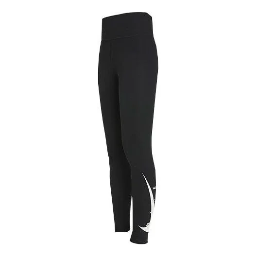 (WMNS) Nike Swoosh Run Logo Fitness Pants Black DA1146-010 - 1