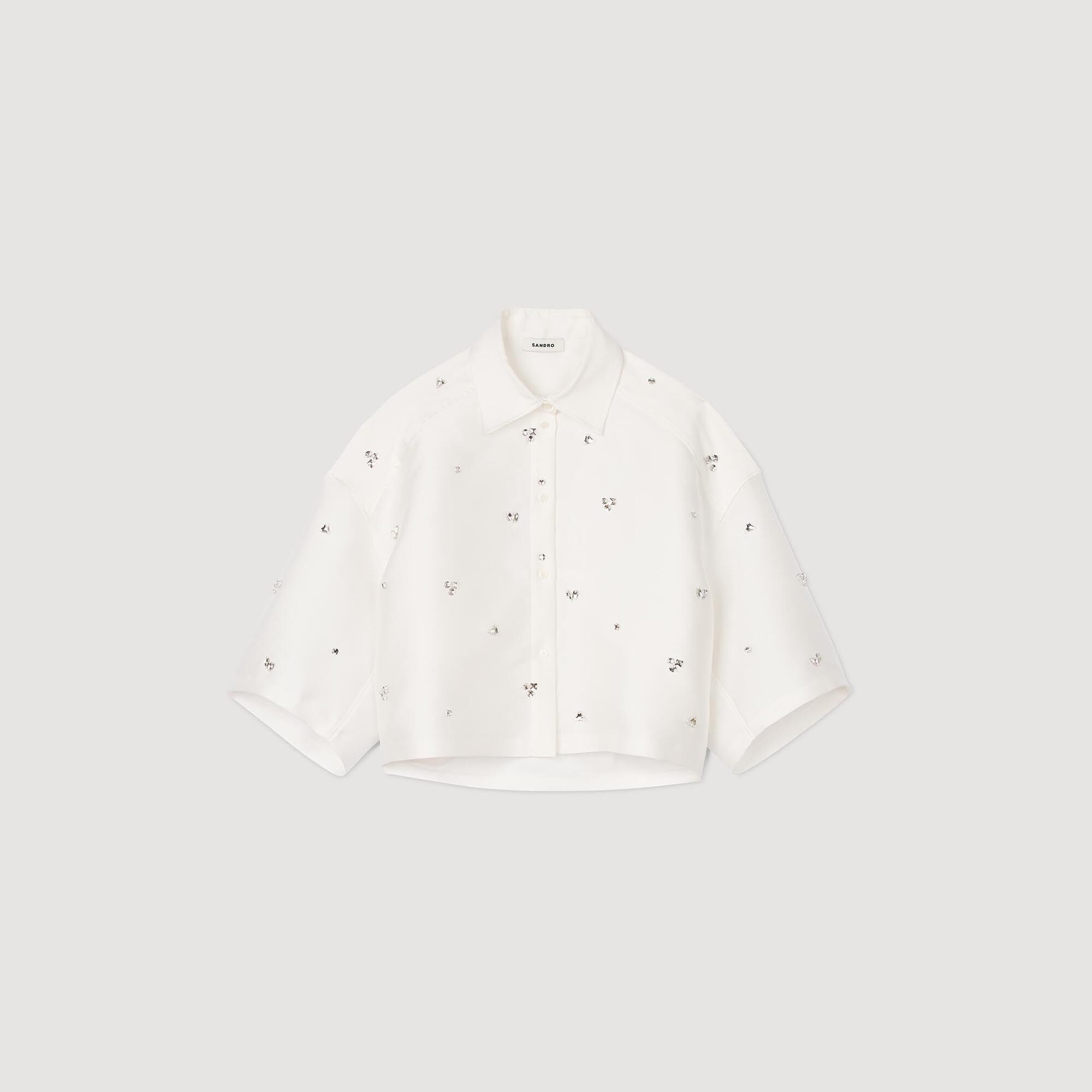SHIRT EMBELLISHED WITH RHINESTONES - 1