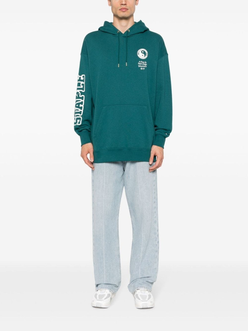 PUMA 로고 인쇄 면 hoodie outlook