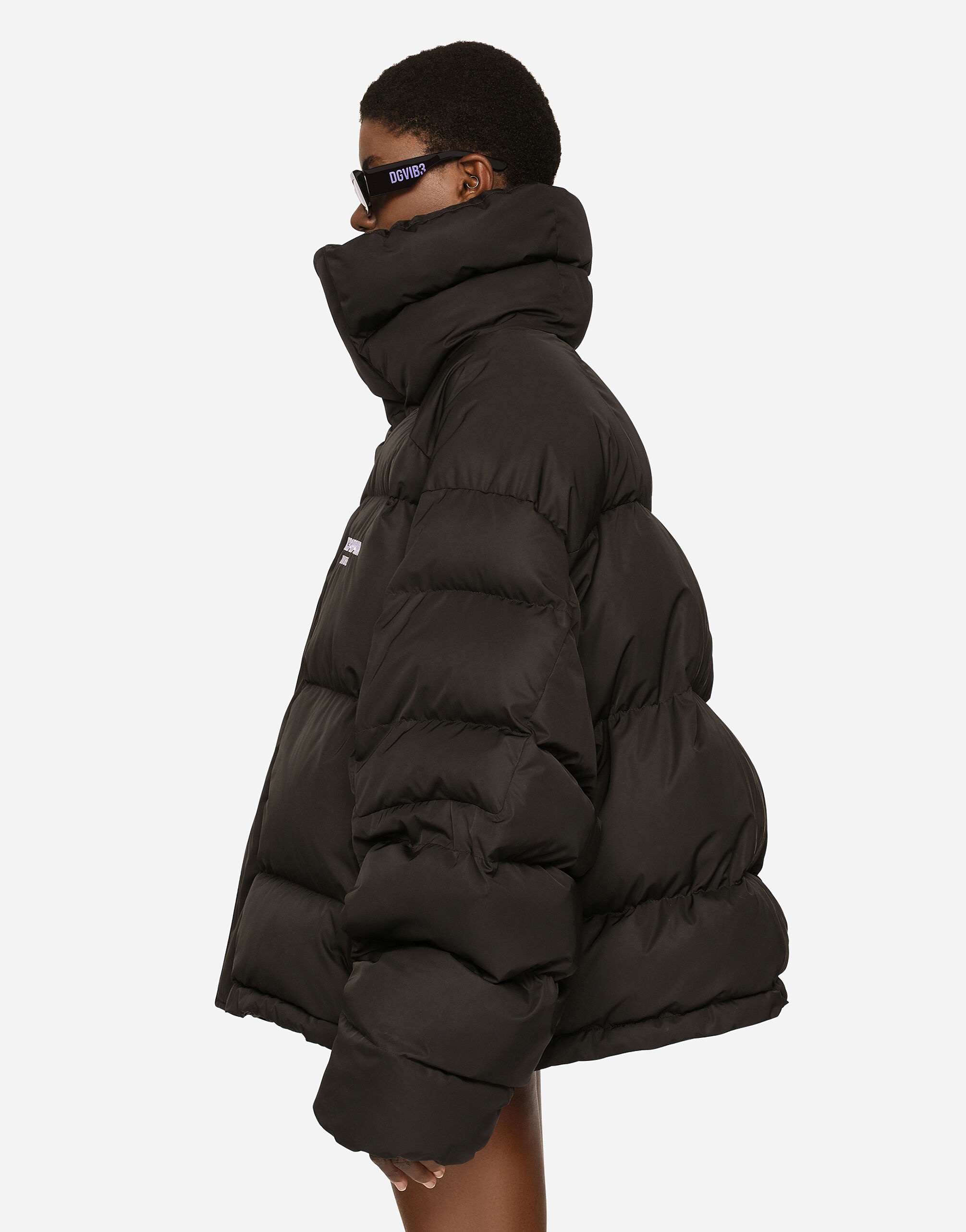 Padded nylon down jacket with high neck DGVIB3 - 8