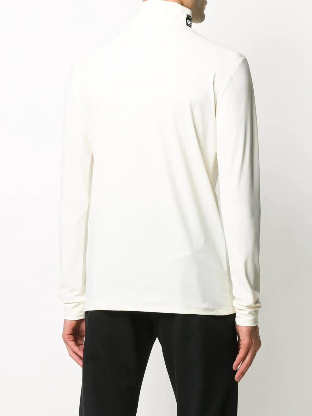 roll neck fitted jumper in fine knit - 4