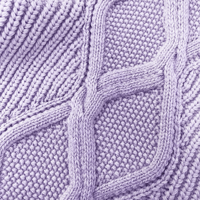 Lilac Knit Mini Skirt 6