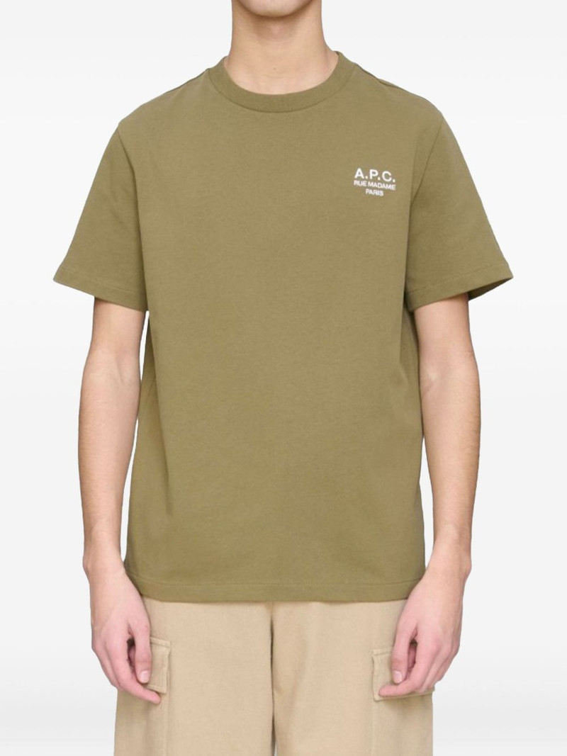 logo-embroidery cotton T-shirt 1