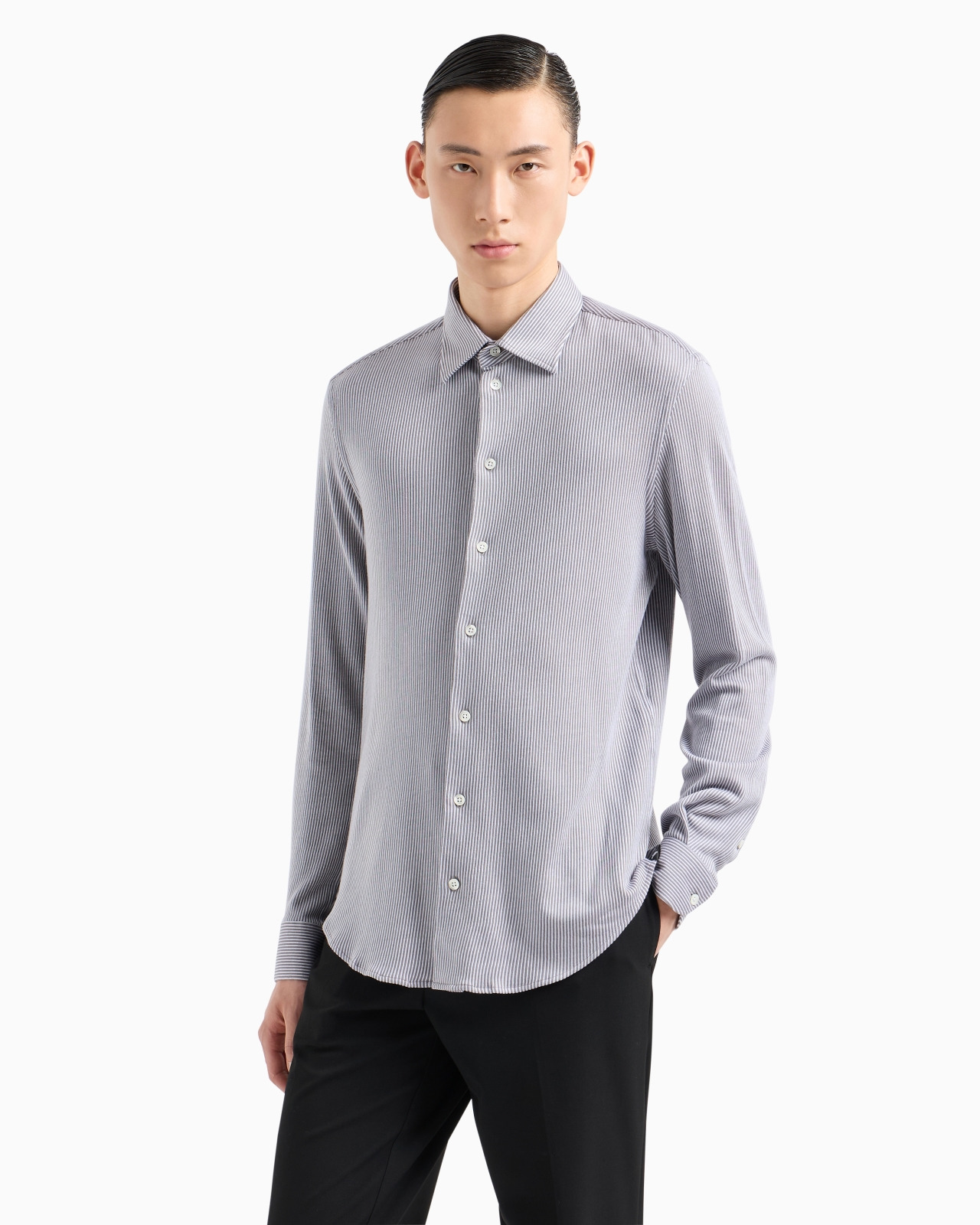 ASV Lyocell-blend striped jersey shirt - 2