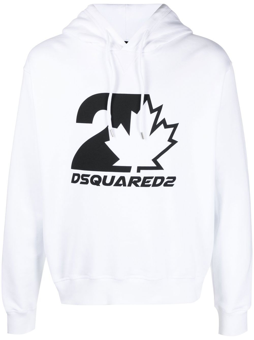 logo-print drawstring hoodie - 1