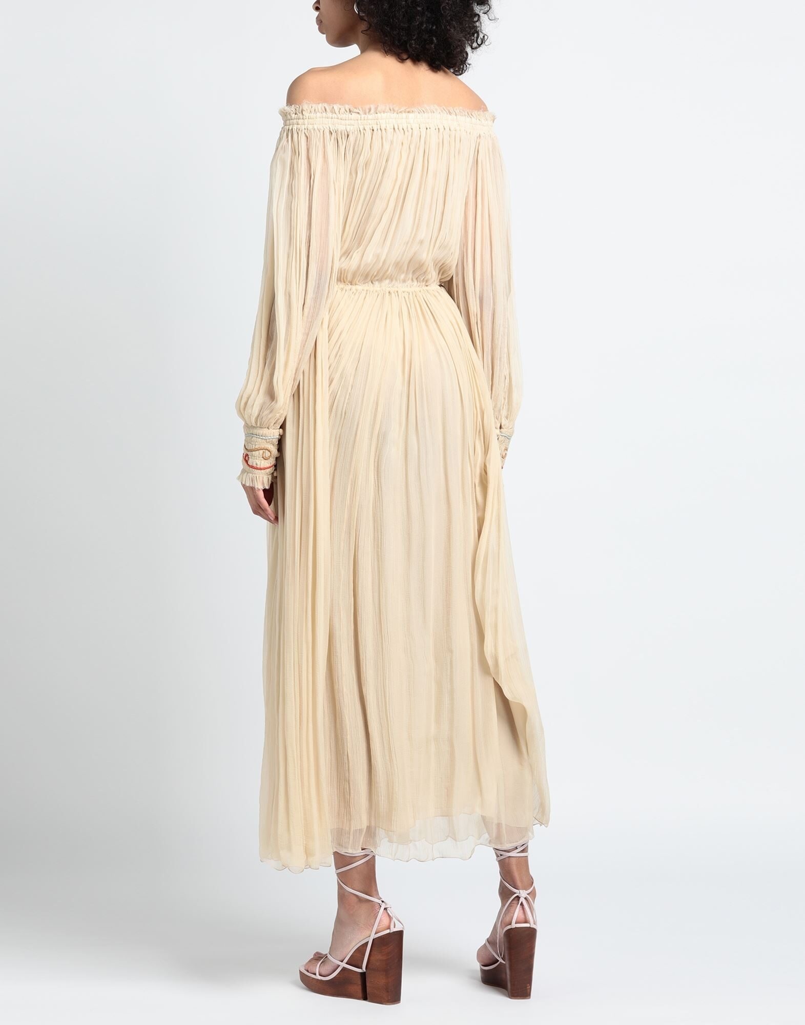 Beige Women's Midi Dress - 4