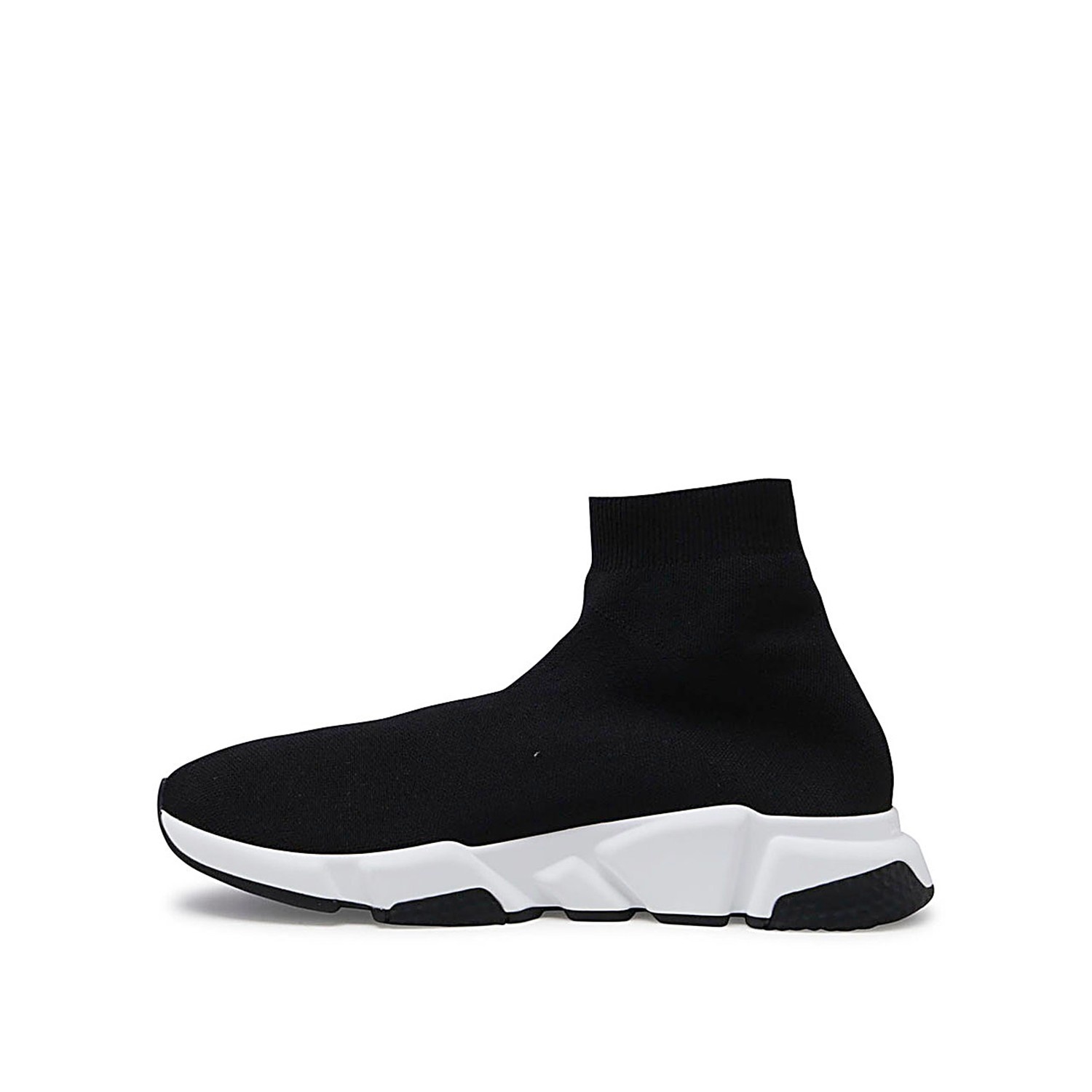 BLACK AND WHITE CANVAS SPEED SNEAKERS - 3