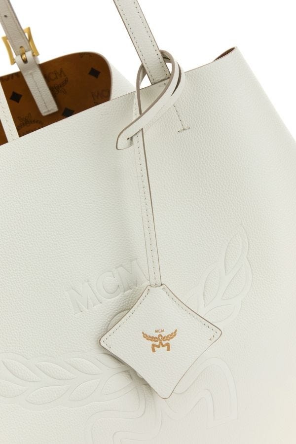 【関税&送料込】Mcm White Leather Himmel Shopping Bag MCM White leather Himmel shopping bag | gebnegozionline