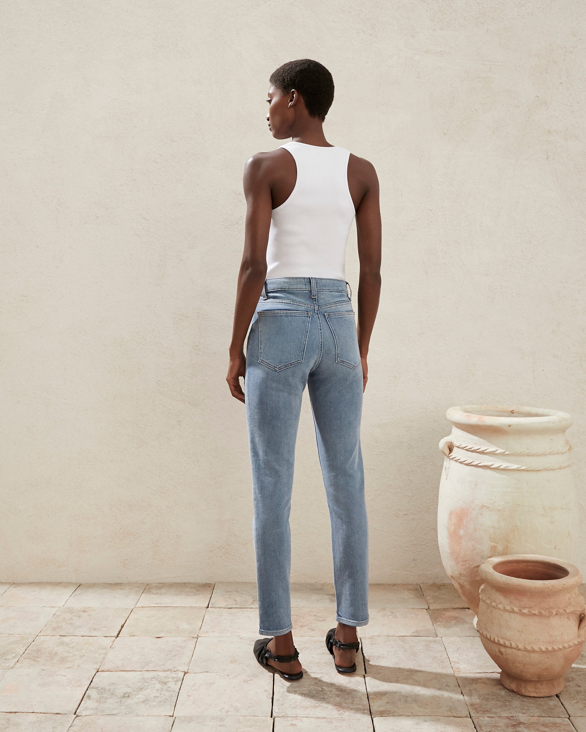 Mid Rise Skinny Jeans - 5