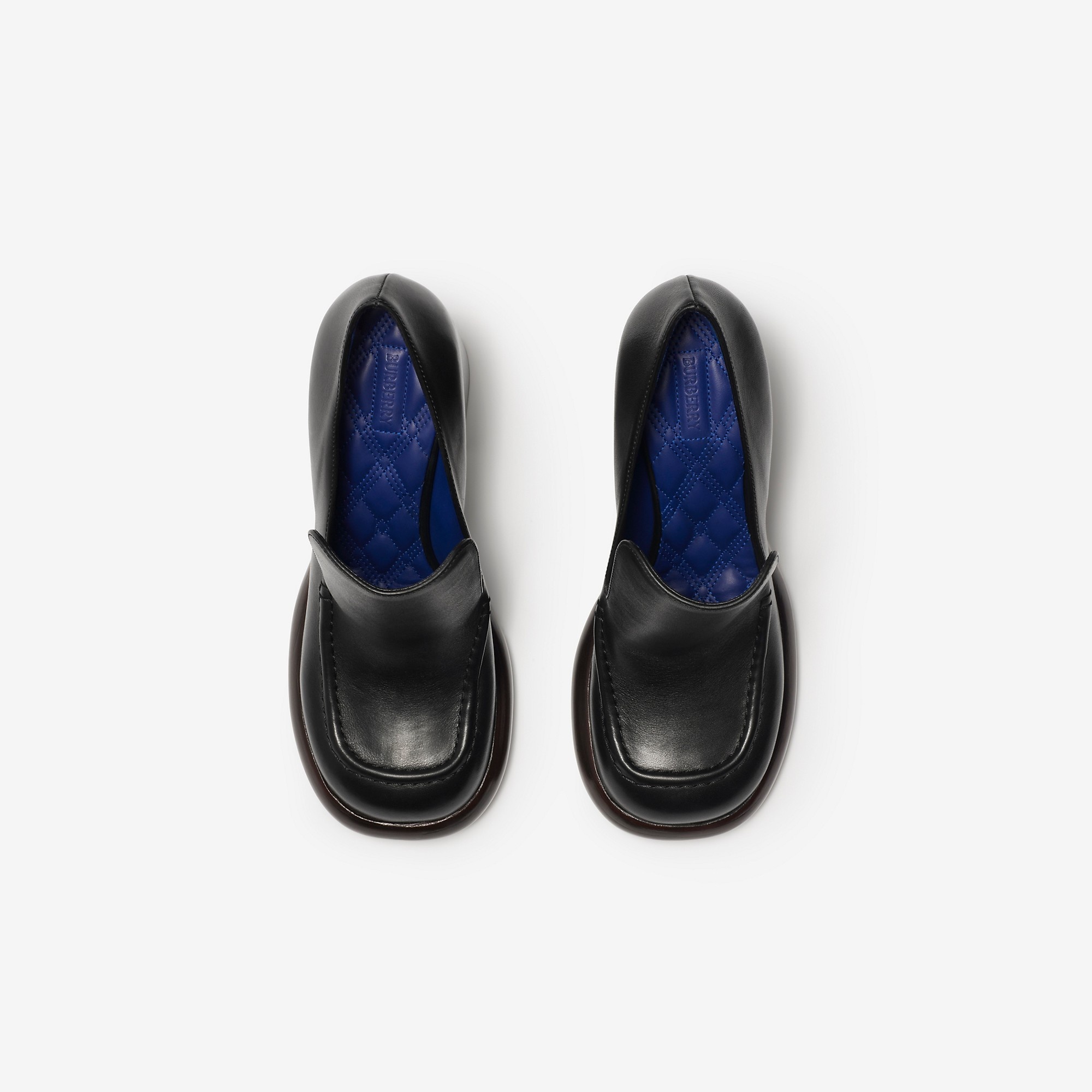 Leather Wedge Heeled Loafers - 5