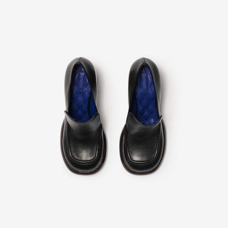 Leather Wedge Heeled Loafers 5