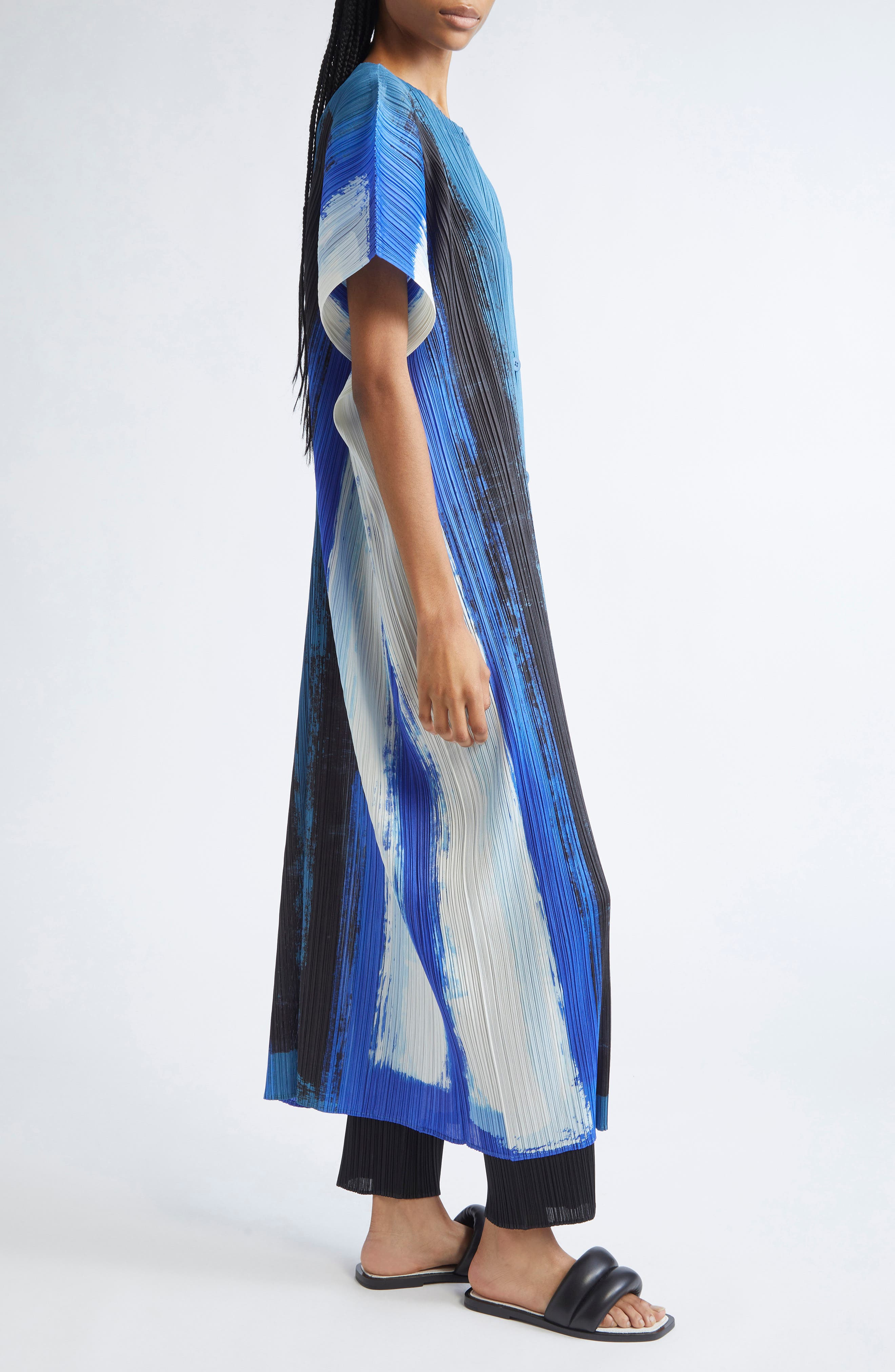 Pleats Please Issey Miyake Jump Print Pleated Dress in Blue at Nordstrom - 3