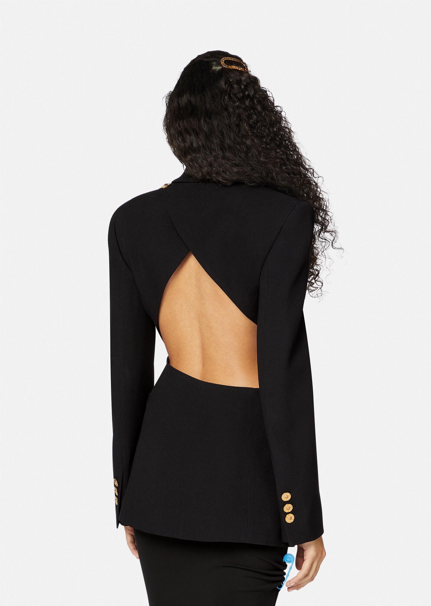 Safety Pin Cut-out Blazer - 3