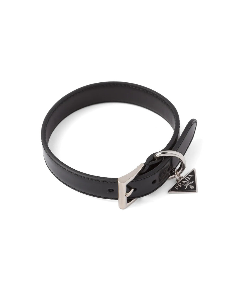 Prada Brushed leather pet collar outlook