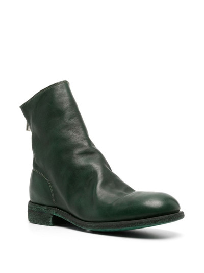 Guidi zip-up leather ankle boots outlook