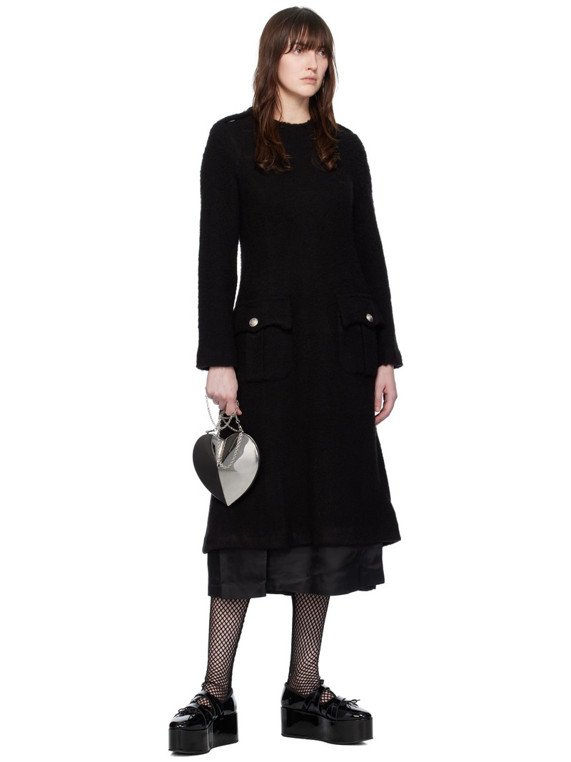 Noir Kei Ninomiya Black Flap Pockets Midi Dress outlook