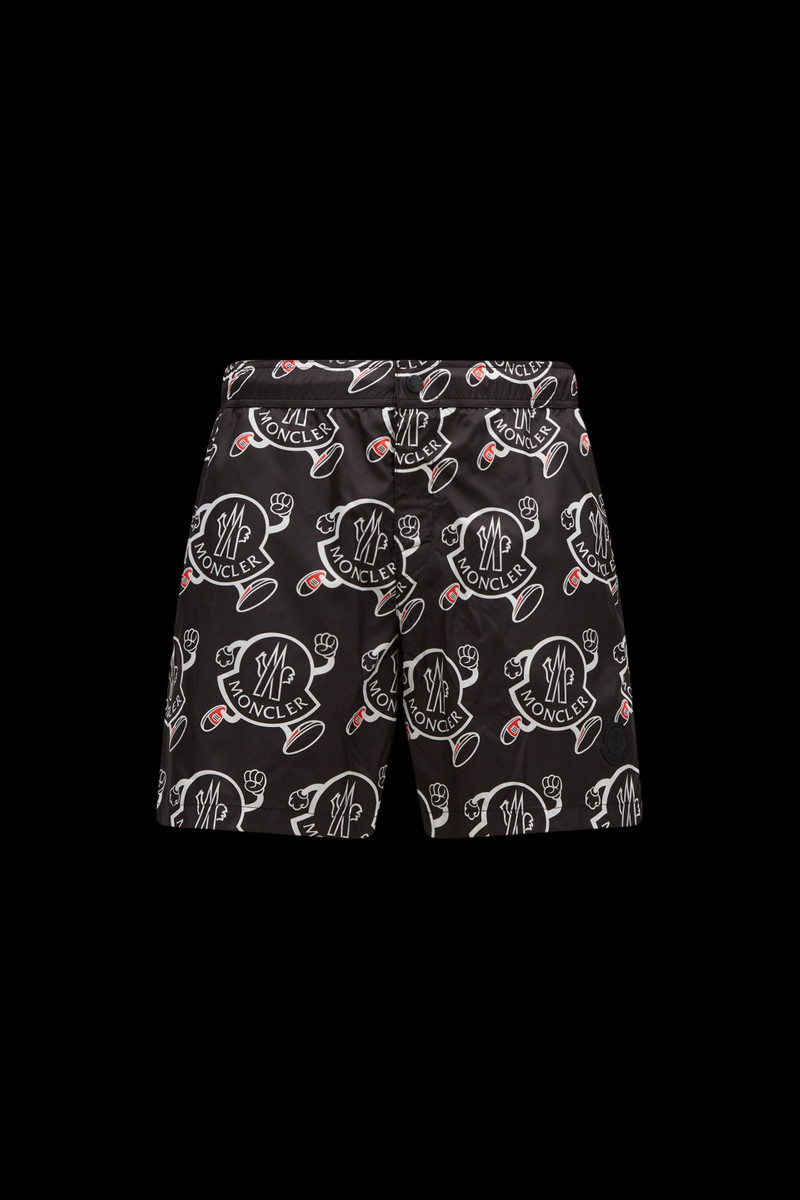 Logo Print Swim Shorts - 1
