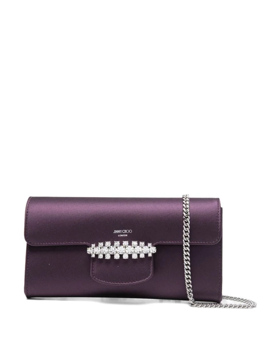 Jimmy Choo Bing Satin Wallet On Chain - 1