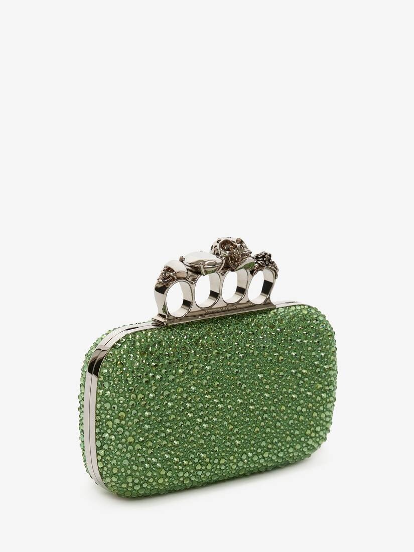 Women's Knuckle Clutch in Acid Green - 2