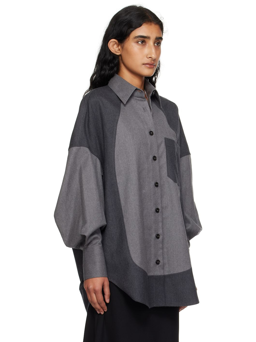 Gray Mixed Flannel Shirt - 2