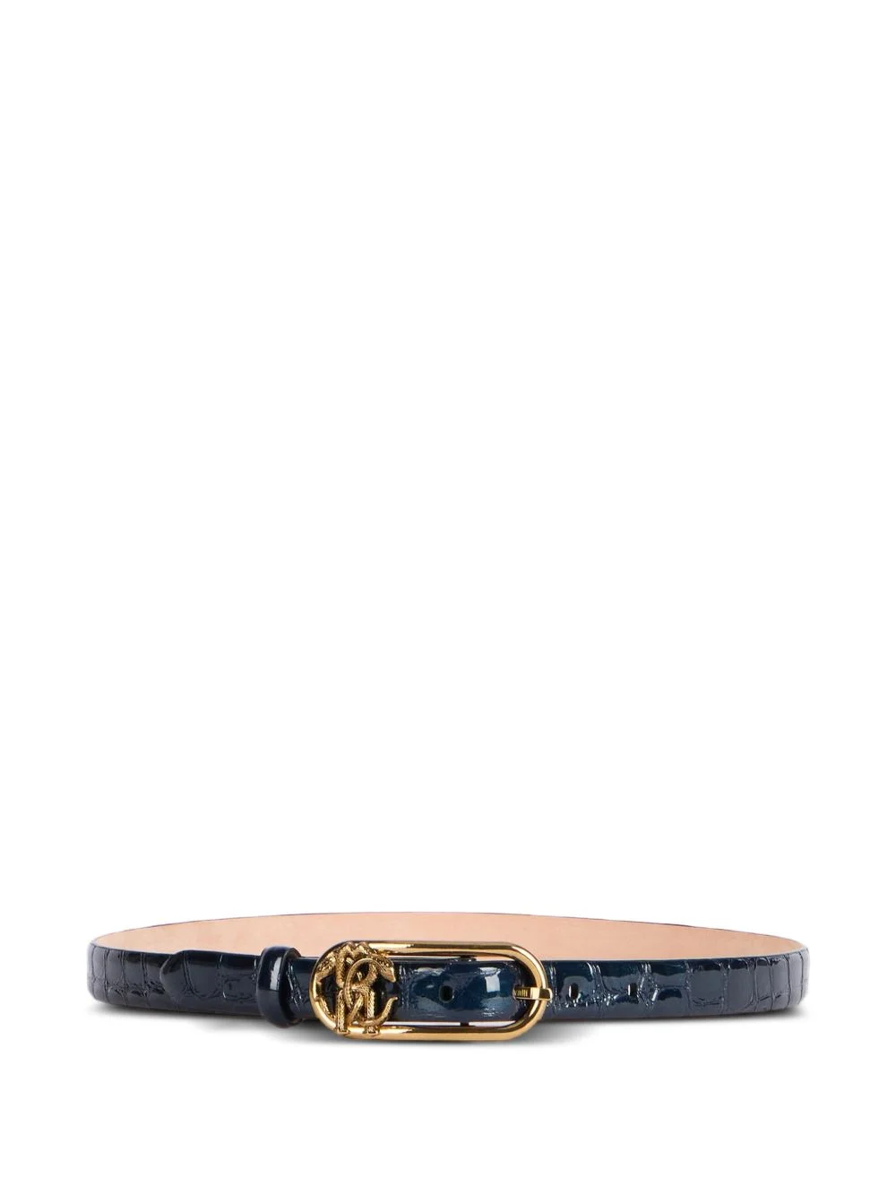 croc-effect RC-Monogram belt - 1