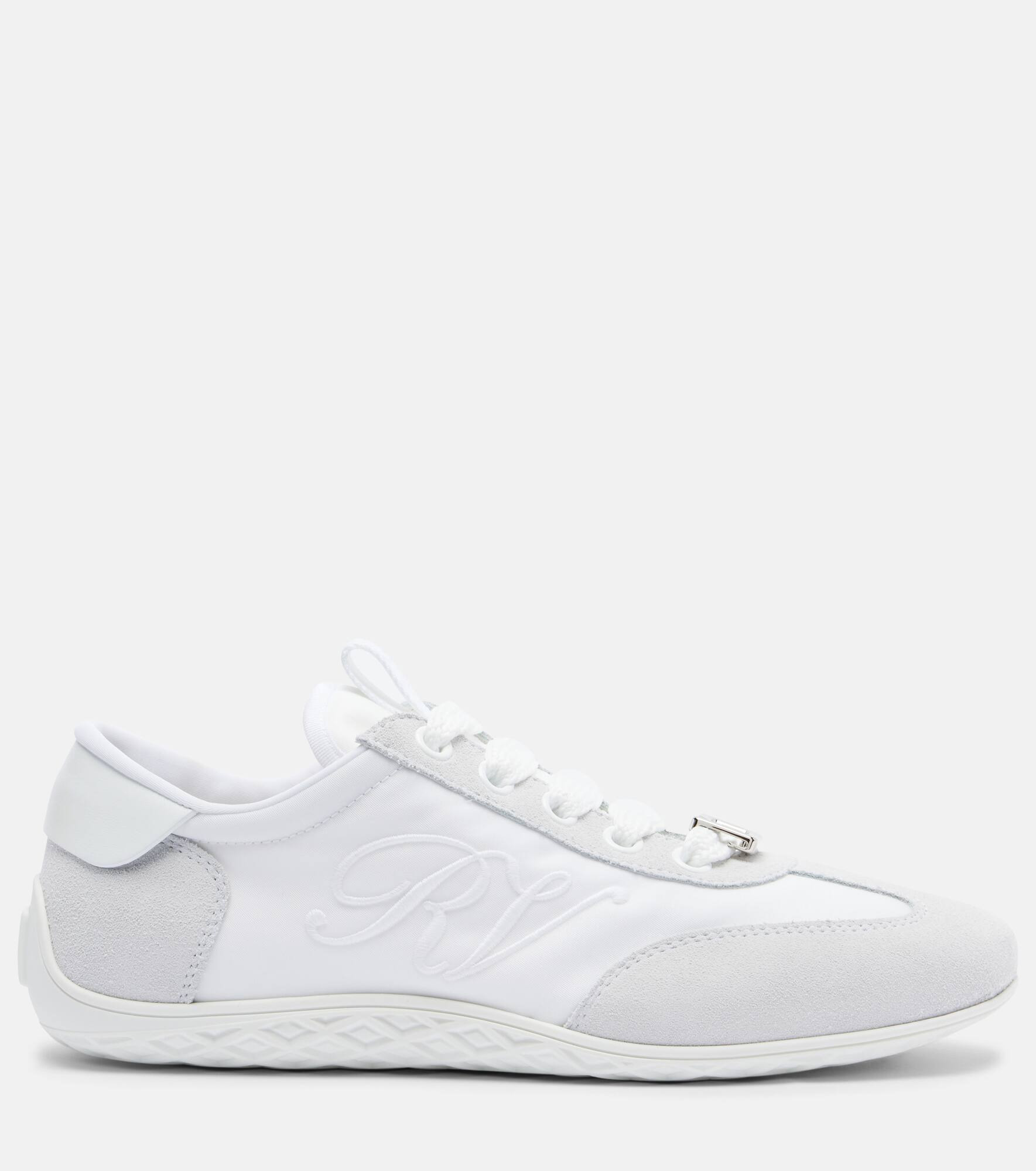 Viv Low suede-trimmed sneakers - 4