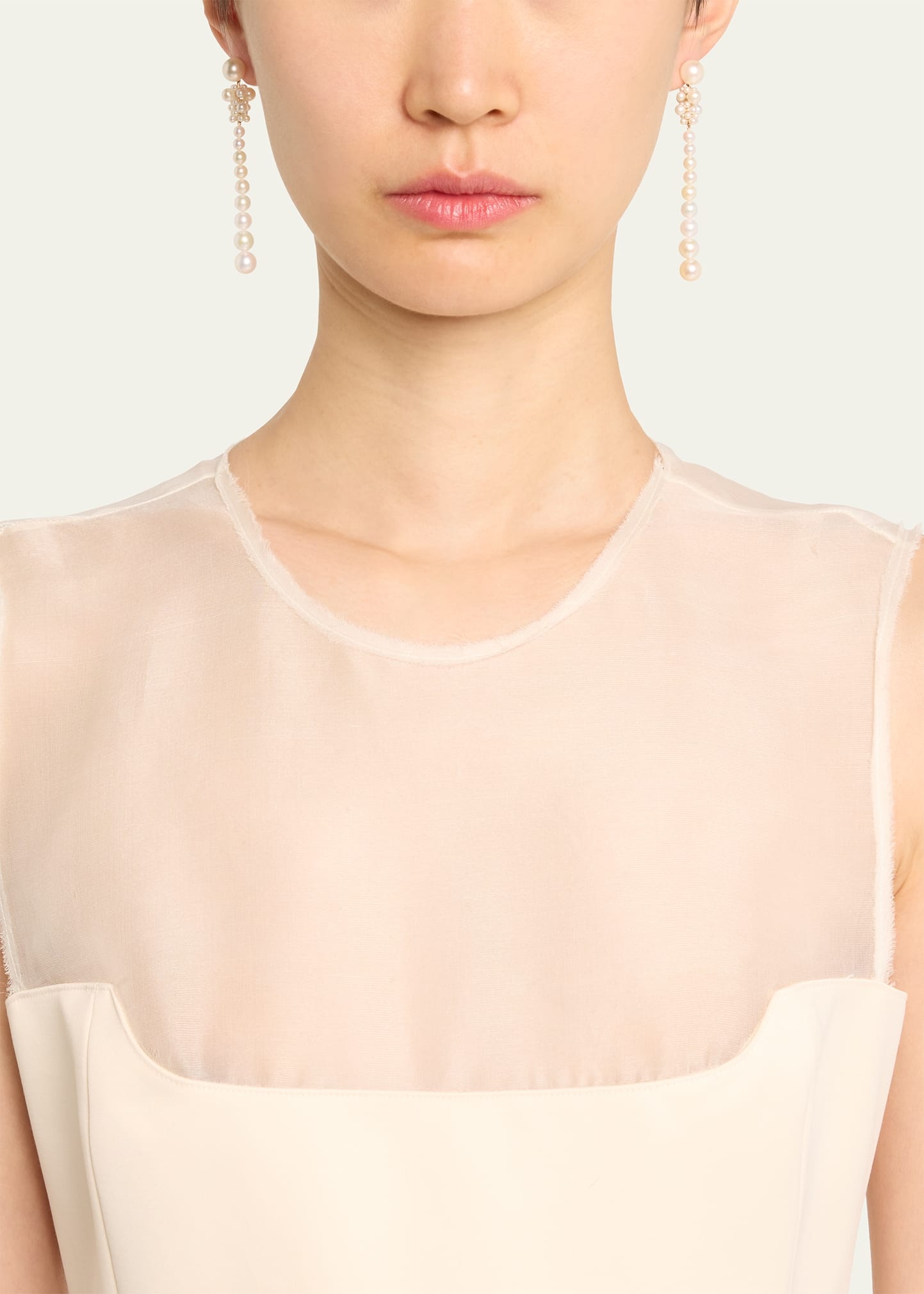 14K Recycled Gold Colona Earrings with Freshwater Pearls - 2