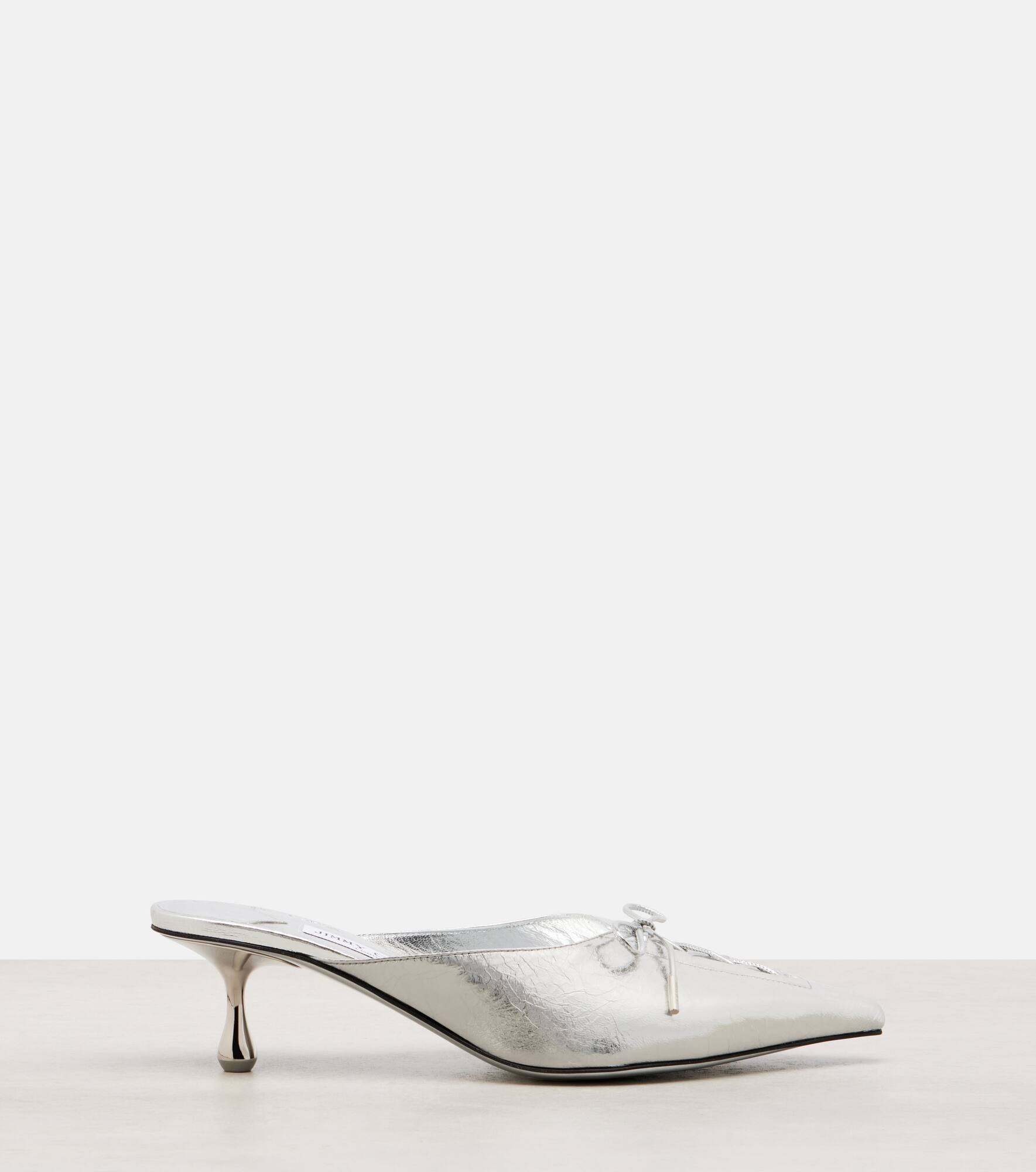 Scarlett 50 metallic leather mules - 4