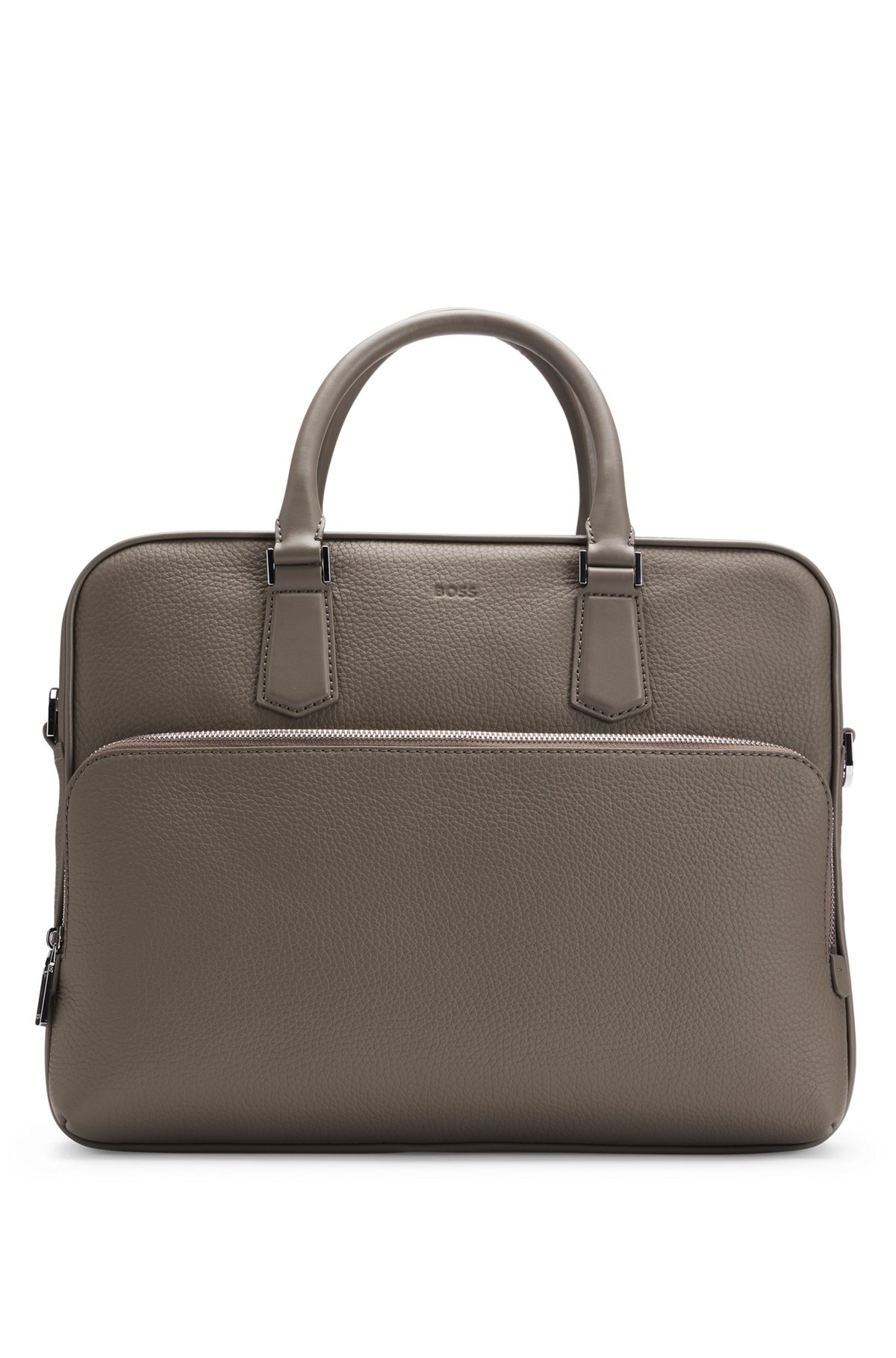 GRAINED ITALIAN-LEATHER DOCUMENT CASE WITH EMBOSSED LOGO - 2