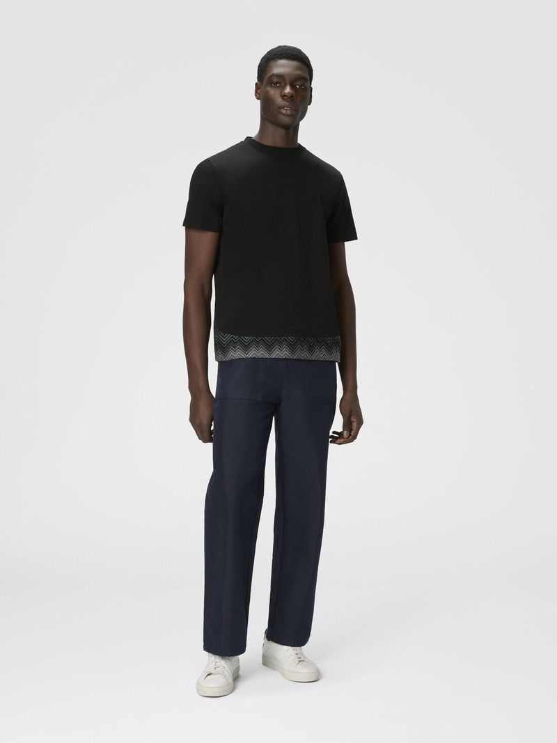 Missoni Short Sleeve T-Shirt with Irregular Zigzag Insert outlook