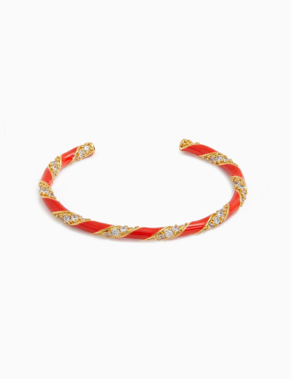 CANDY STRIPE PAVE CUFF - 3