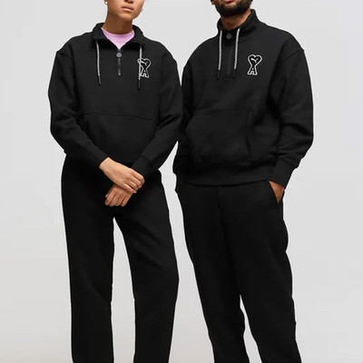 PUMA PUMA X Ami Half Zip Sweatshirt 'Black' 535993-01 outlook