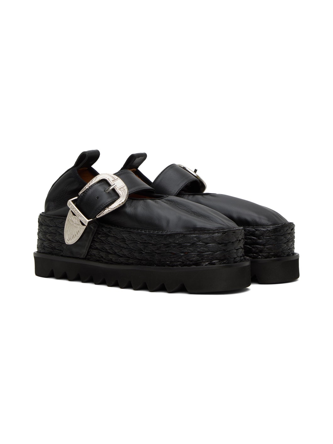 Black Platform Espadrilles - 4