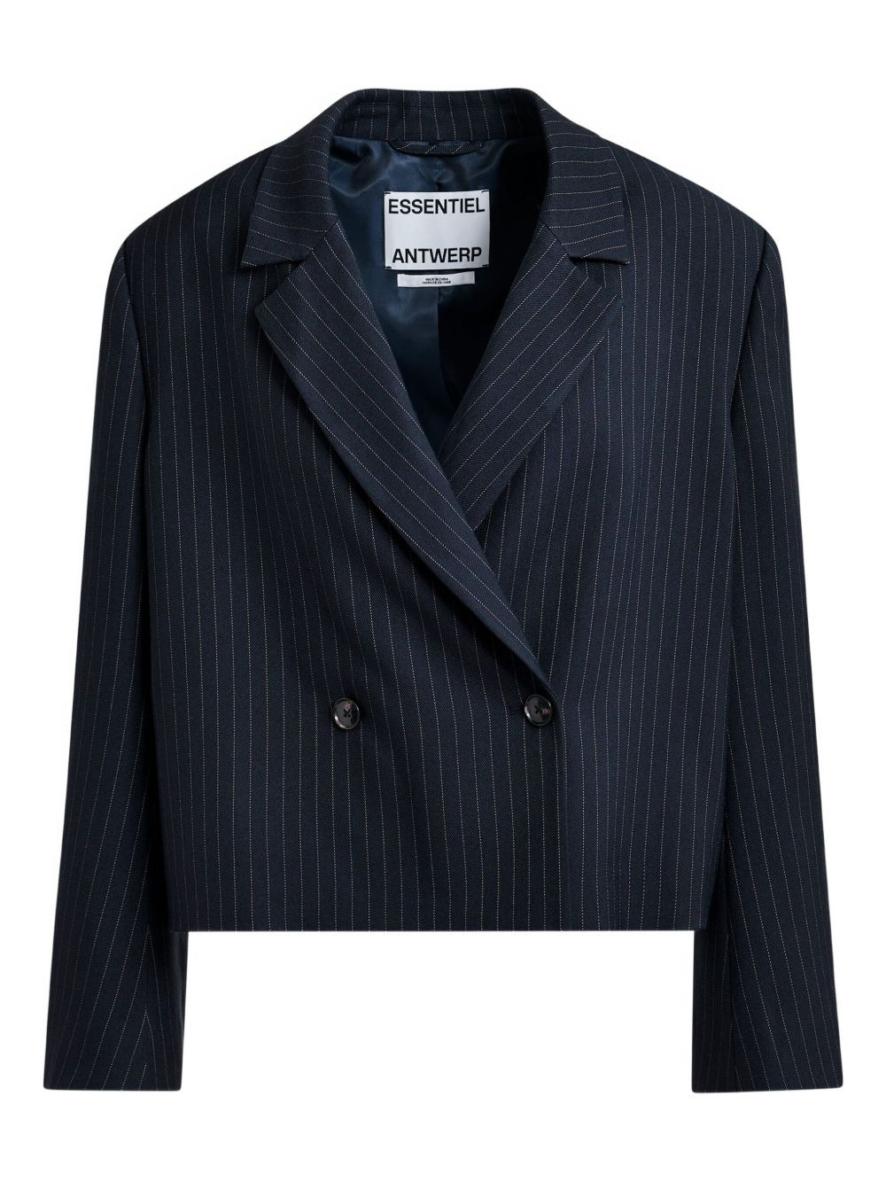 pinstripe double-breasted blazer - 1