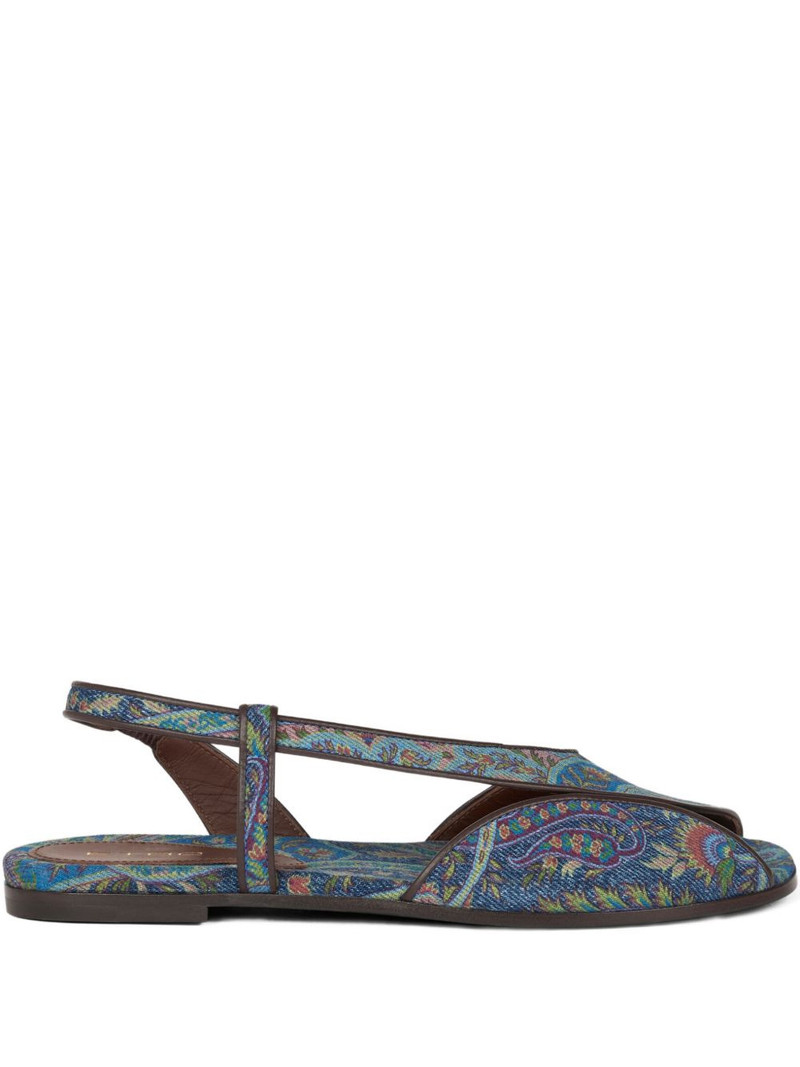 paisley flat sandals 1