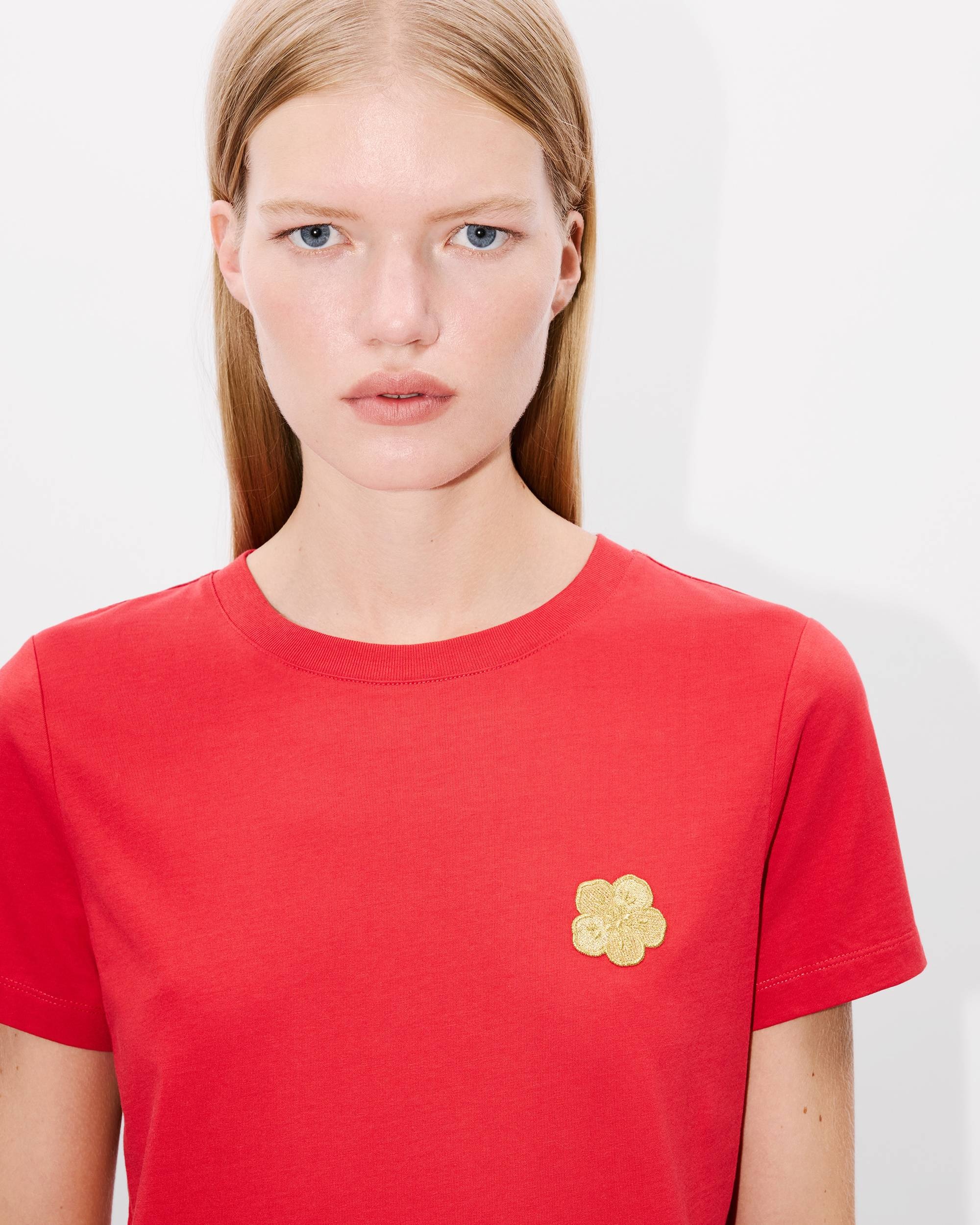 'Boke Flower' embroidered cotton T-shirt - 6