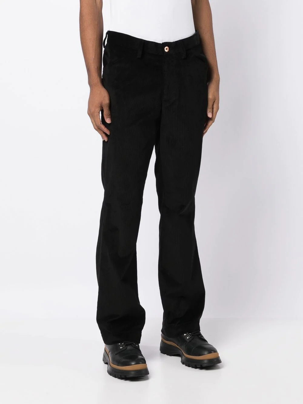 mid-rise straight-leg trousers - 3