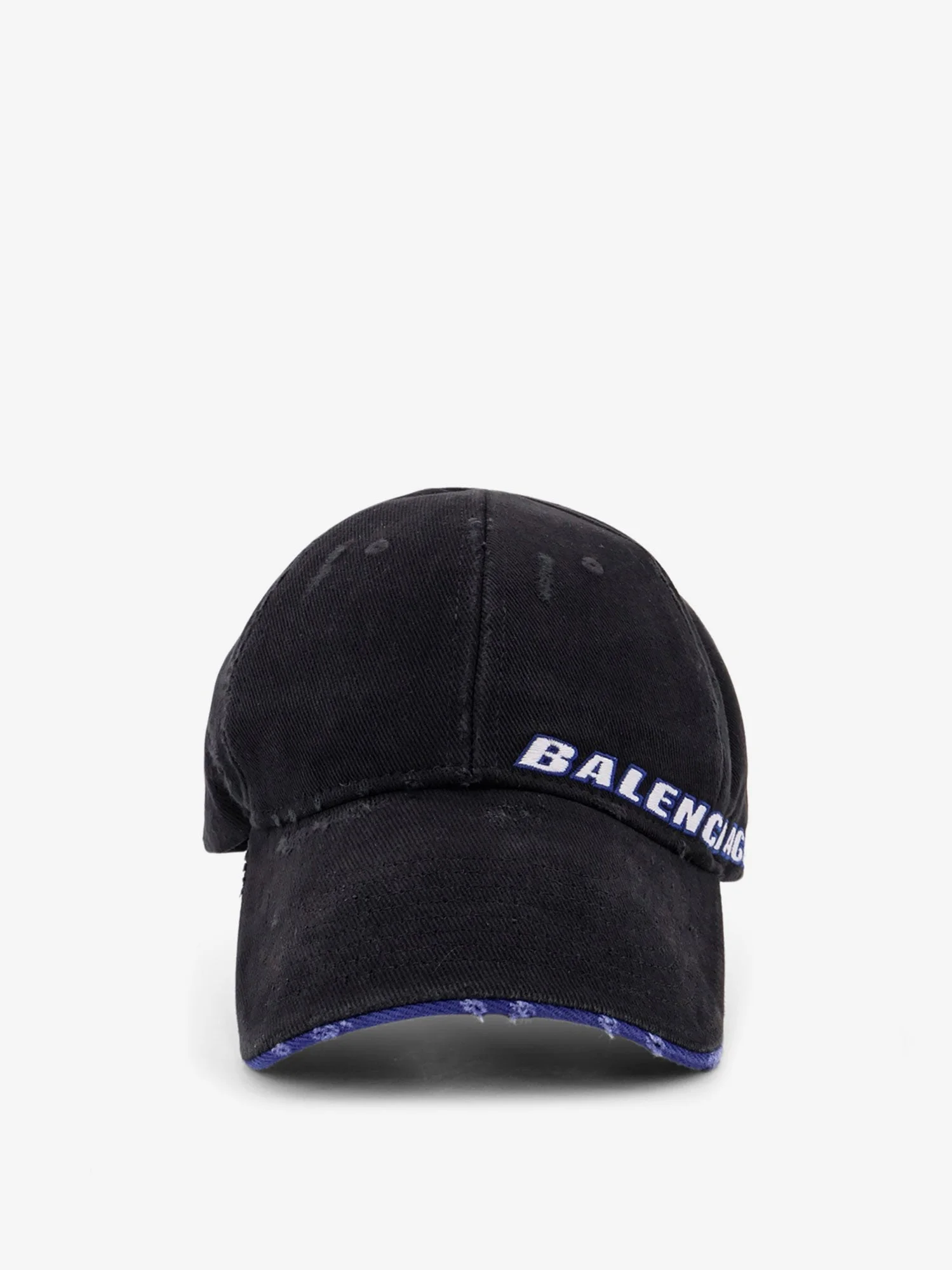 Balenciaga Cotton Baseball Hat With Distressed Effect - 1