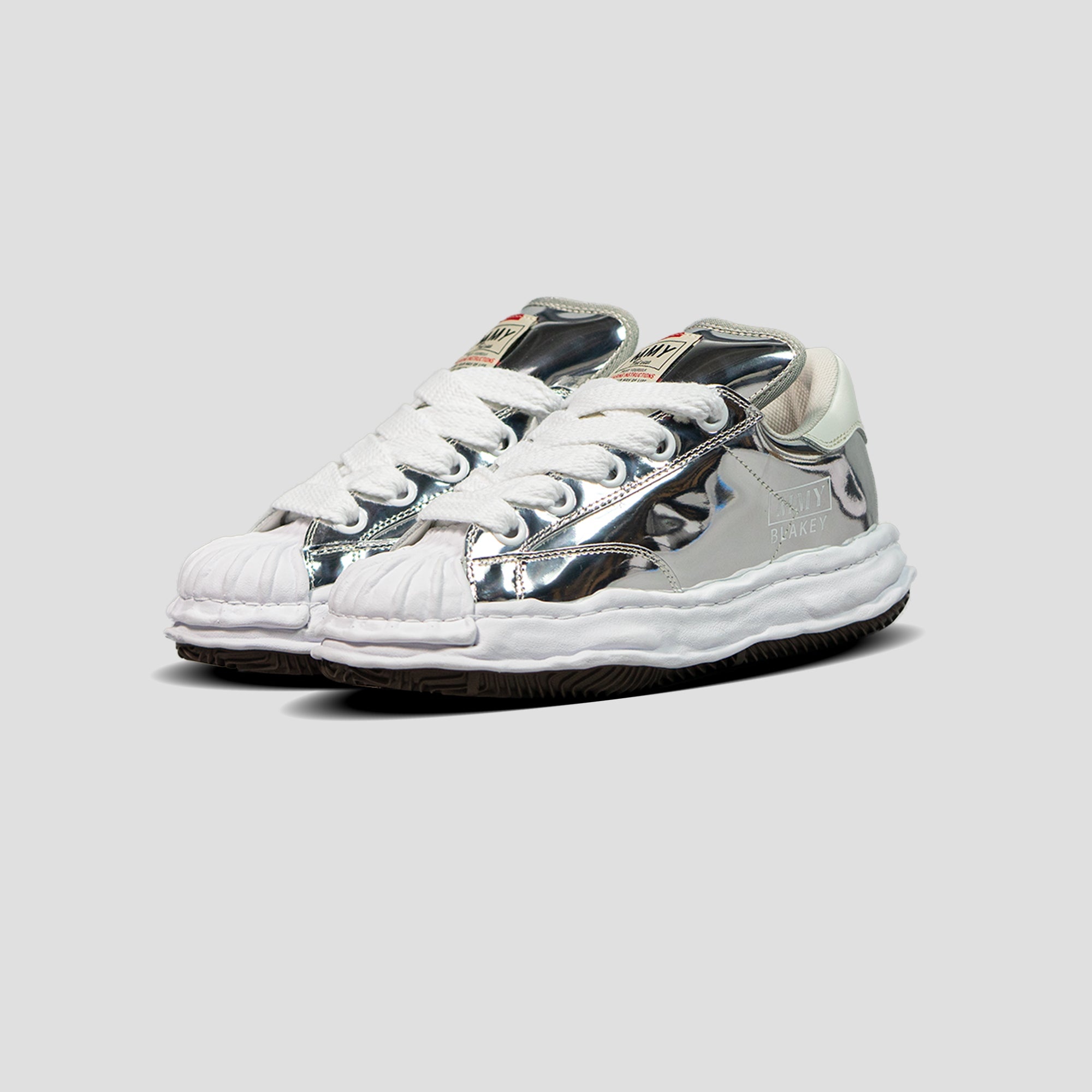 BLAKEY OG SOLE LOW-TOP LEATHER PUFFER SNEAKERS - 2