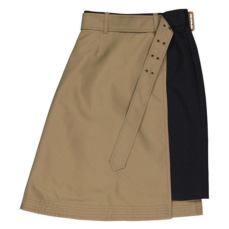 Kolor Ladies Trench Detail Patchwork Skirt - 7