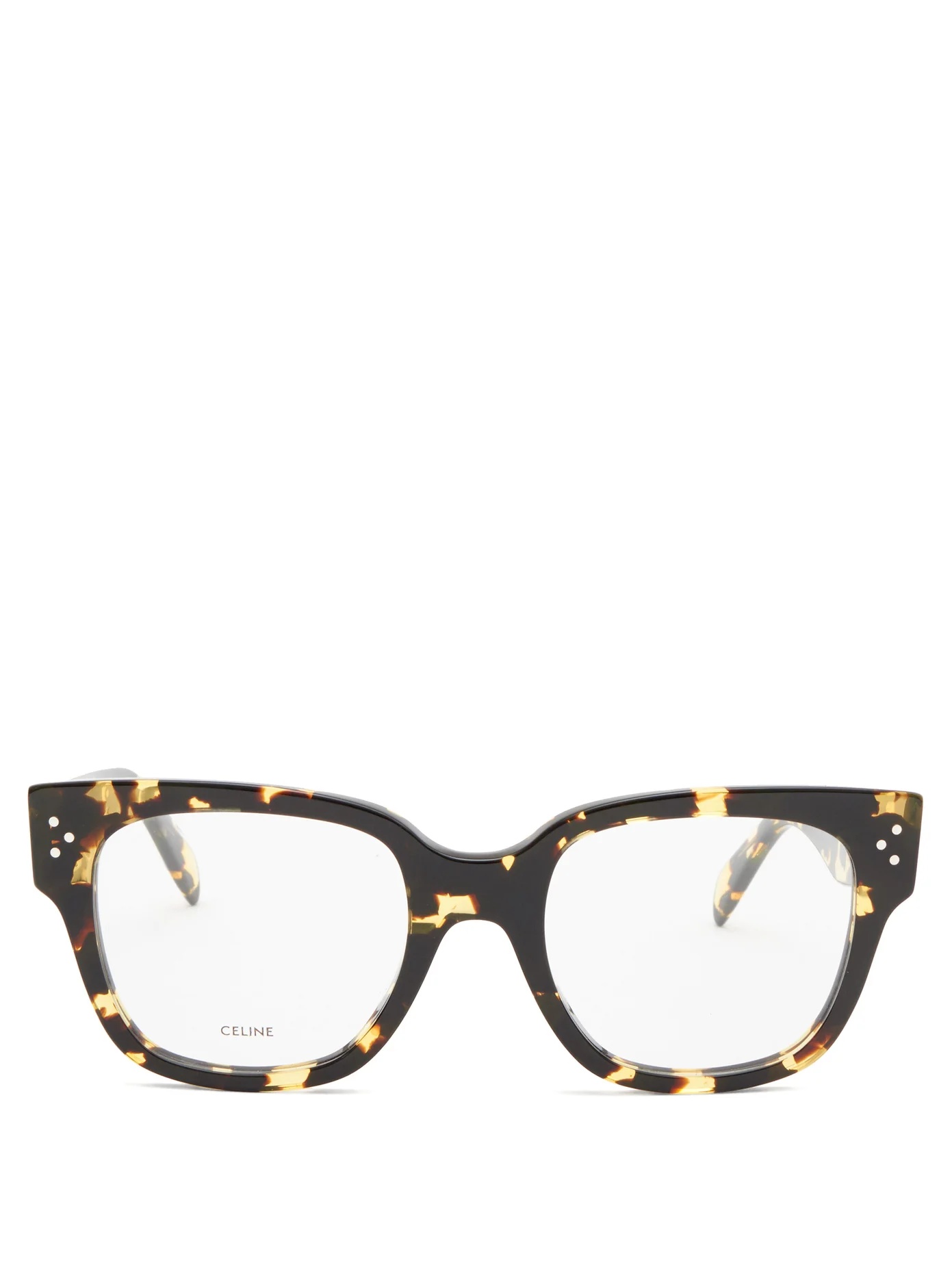 Square tortoiseshell-acetate glasses - 1